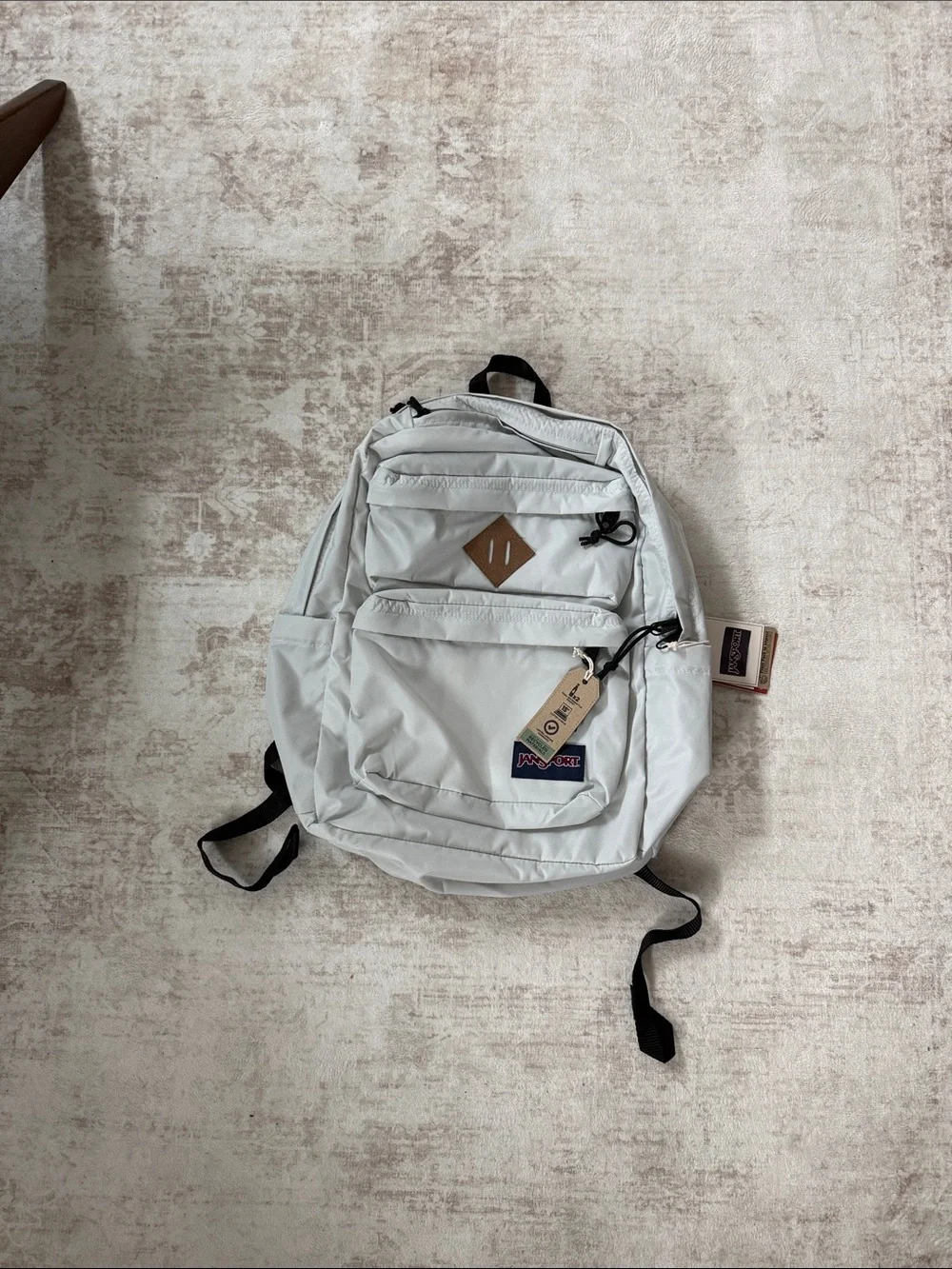Jansport Light Gray Classic Backpack with Front Pocket